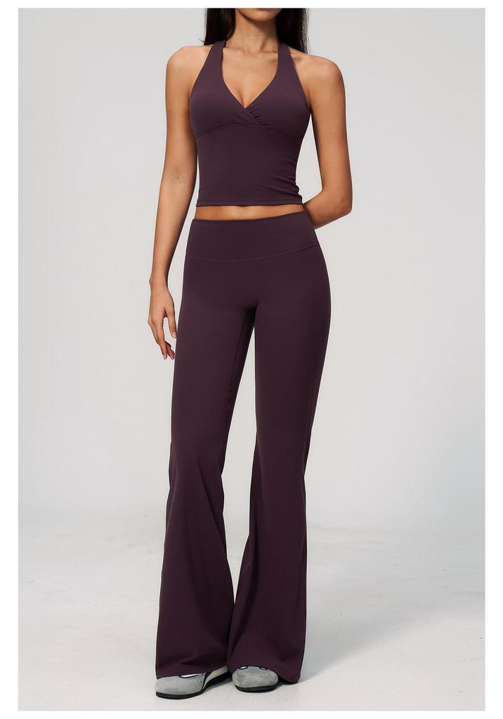 High-Waisted Quick-Dry Yoga Pants - Butt-Lifting & Tummy-Tucking Wide-Leg Fitness Wear for Women (Style 4208)
