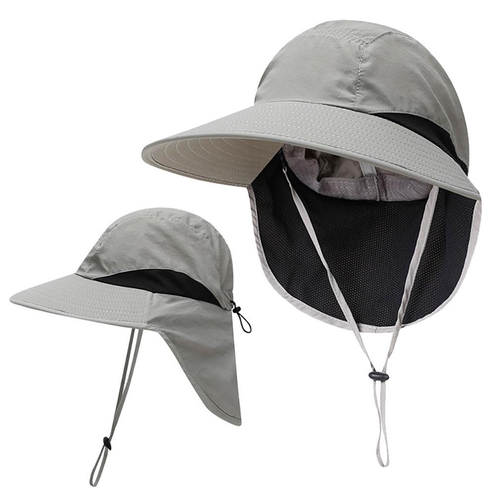 Outdoor Sports Sun Hat Quick-drying Bucket Hat With Wide Brim Neck Cover For Mountaineering Fishing