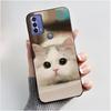 Phone Funda For TCL 20B 20Y 20E Case Aesthetic Cute Cat Astronaut Black Soft Silicone TPU Capa for TCL 20E 20Y 20B Back Cover