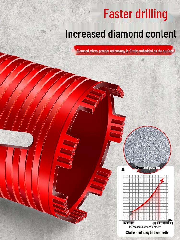 Compact Electric Hammer Water Drill Bit Set for Sharp Hole Opening in Range Hood, Wire Box, and Wall.