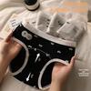 Ladies Spring and Autumn Lovely Cartoon Pure Cotton Breathable Antibacterial Extended Crotch Triangle Briefs