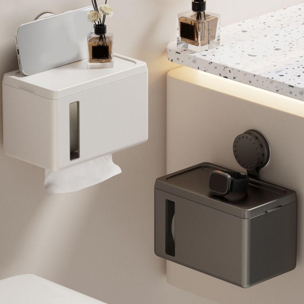 Wall Mounted Paper Towel Holder Detachable Toilet Tissue Box Toilet Paper Dispenser  Kitchen
