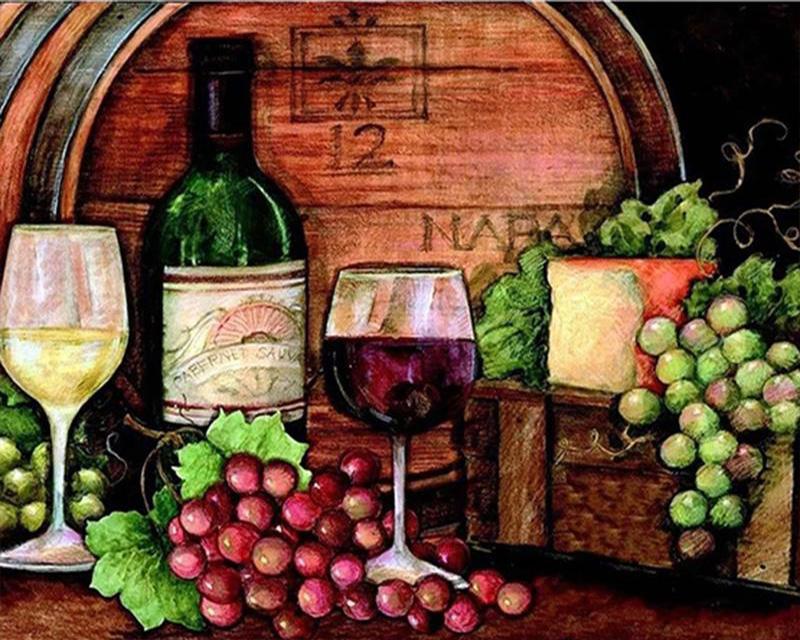 Diamond Painting Fruit Full Square Round Drill Diamond Embroidery Apple Mosaic Needlework Art Home Decoration