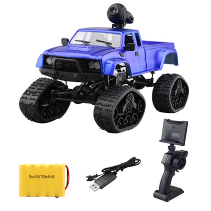 WiFi RC Truck 2.4Ghz 1/16 4WD Off-road RC Car with Front Light WiFi FPV 720P HD Camera Brushed Four-wheel Drive Off-road Toy Car