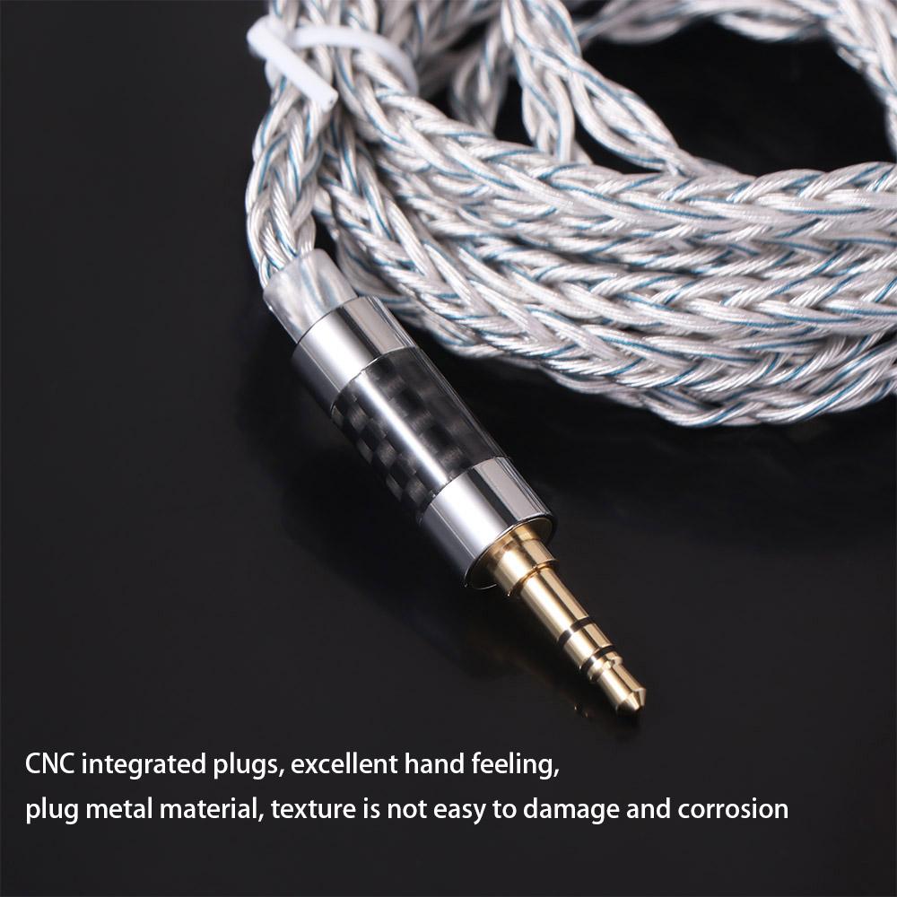 Upgrade-Kabel KZ-Kopfhörerkabel Versilbertes Headset-Kabel KZ KZ-Kopfhörerkabel Musikliebhaber