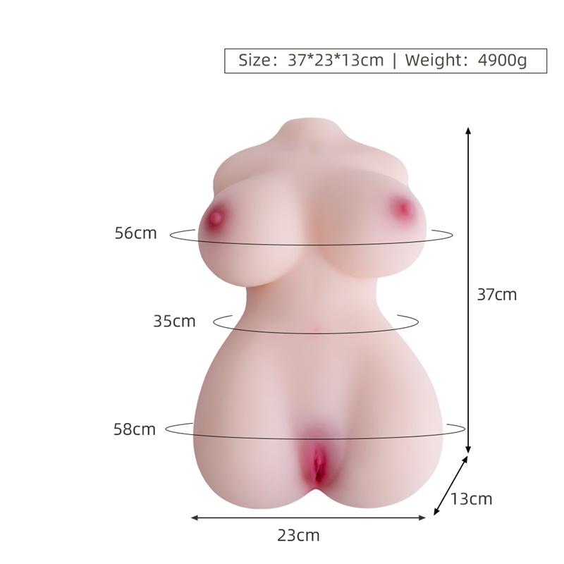 Solid TPE Sex Doll Realistic Breasts Vagina Anus Simulation Doll Airplane Cup Male Masturbator Products
