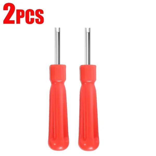 Car Tire Valve Stem Core Remover Screwdriver Universal Auto Bicycle Slotted Handle Tire Repair Install Hand Tools Accessories