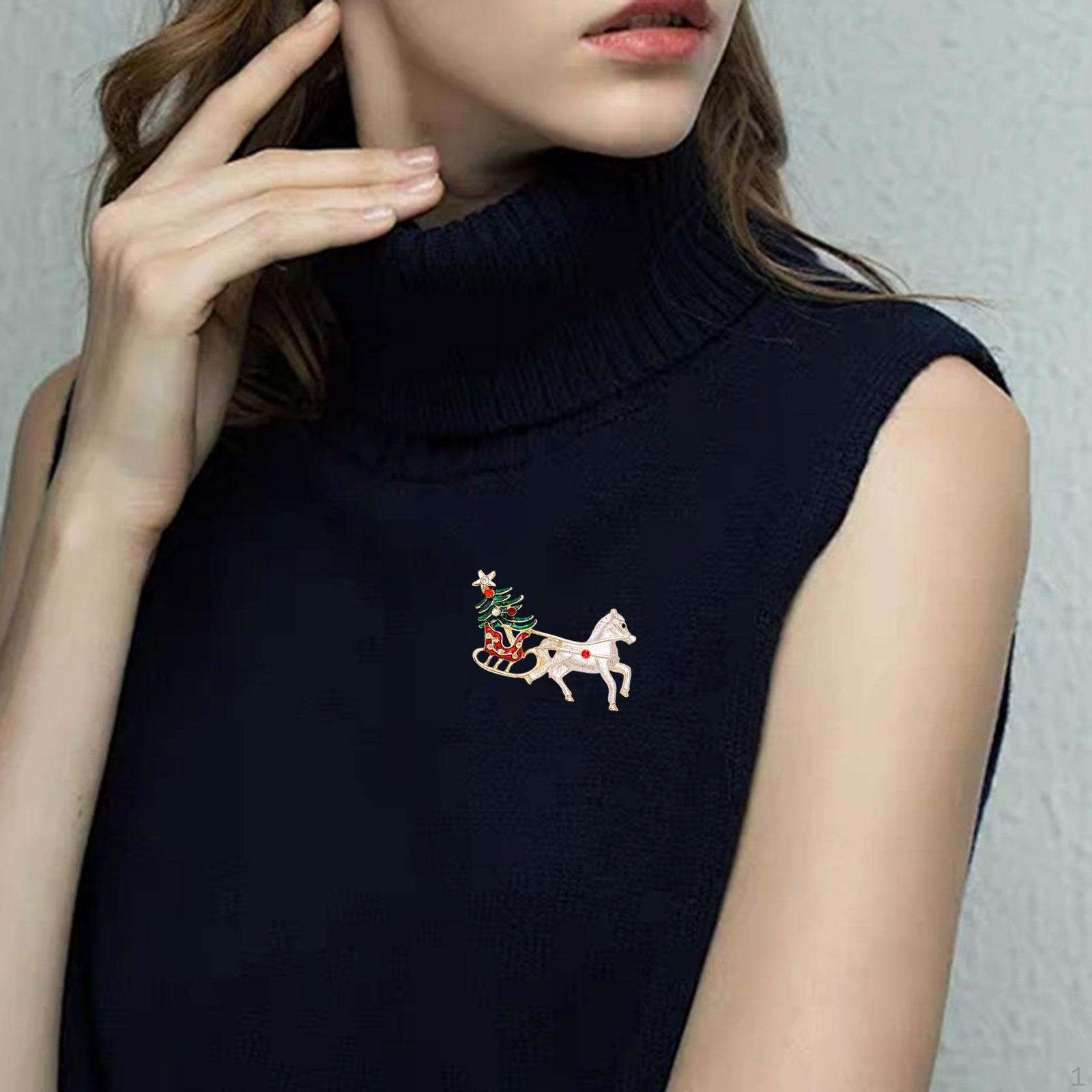 

Рождественская брошь на грудь, симпатичное рождественское украшение, модная женская булавка для свитера Style D