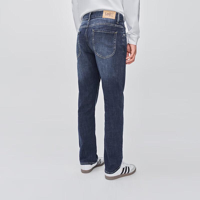 Lee Men's 726 Standard Mid-Rise Straight Fit Dark Blue Jeans