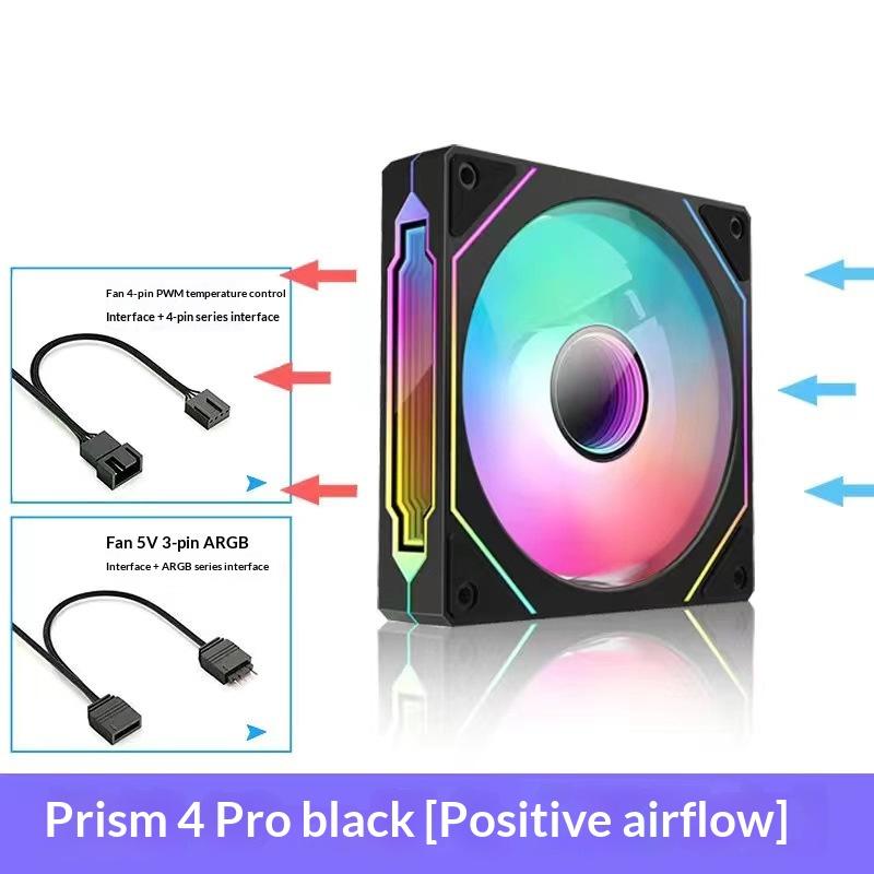 12cm ARGB 4 Pin Computer Case Fan Quiet Cooling 12V Large Air Volume 800-1600RPM For Desktop Gaming PC Build