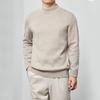 Korean Fashion Men Clothing New Autumn Winter Sweaters Solid Mock Neck Trend Versatile Casual Long Sleeve Pullovers Knitted Tops