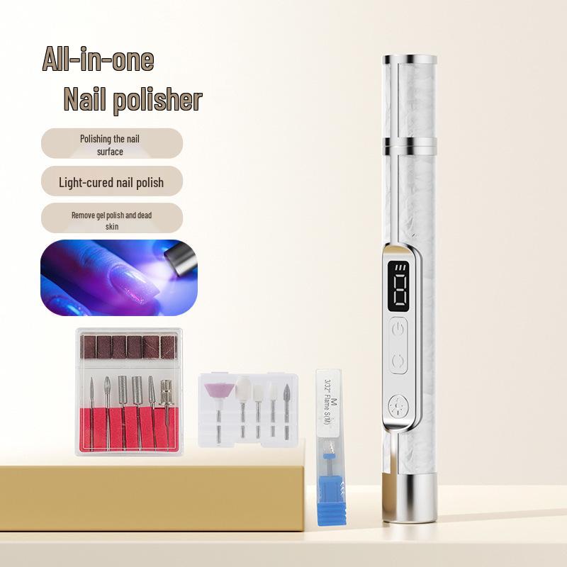 2-in-1 Elektrischer Nagelknipser & Polier-/Härtungs-LED-Lampe