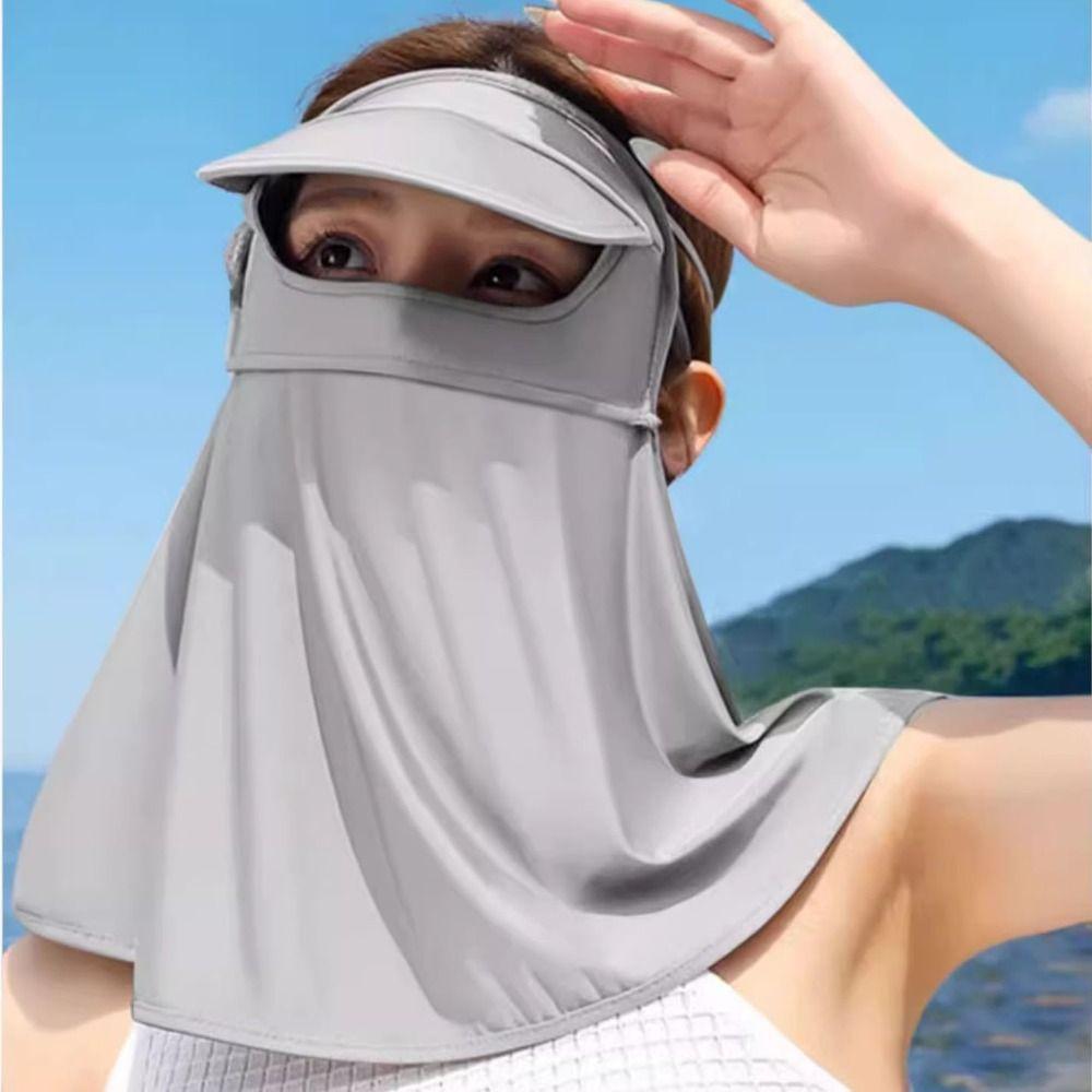 Summer Face Cover Sunscreen Face Scarf Face Gini Mask Breathable Ice Silk Mask Cycling