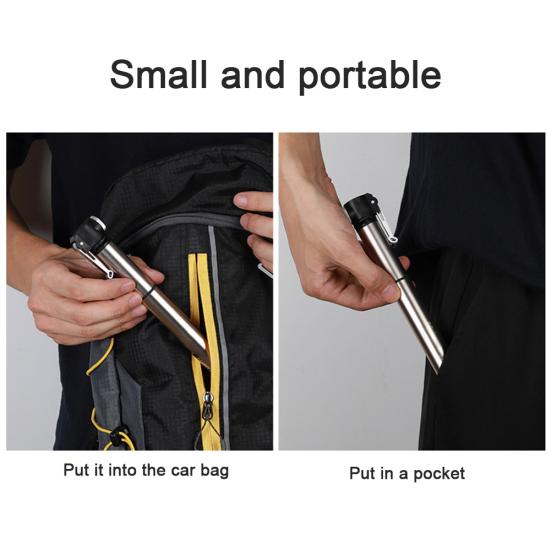 Bicycle MTB Mountain Bike High Pressure Cycling Hand Air Pump Ball Tire Inflator