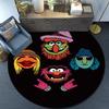 Muppet Rock Stars Round Rug for Livingroom,Bedroom, Palyroom, Chair Rug, Area rug, Circle Carpet, Fan Christmas gift