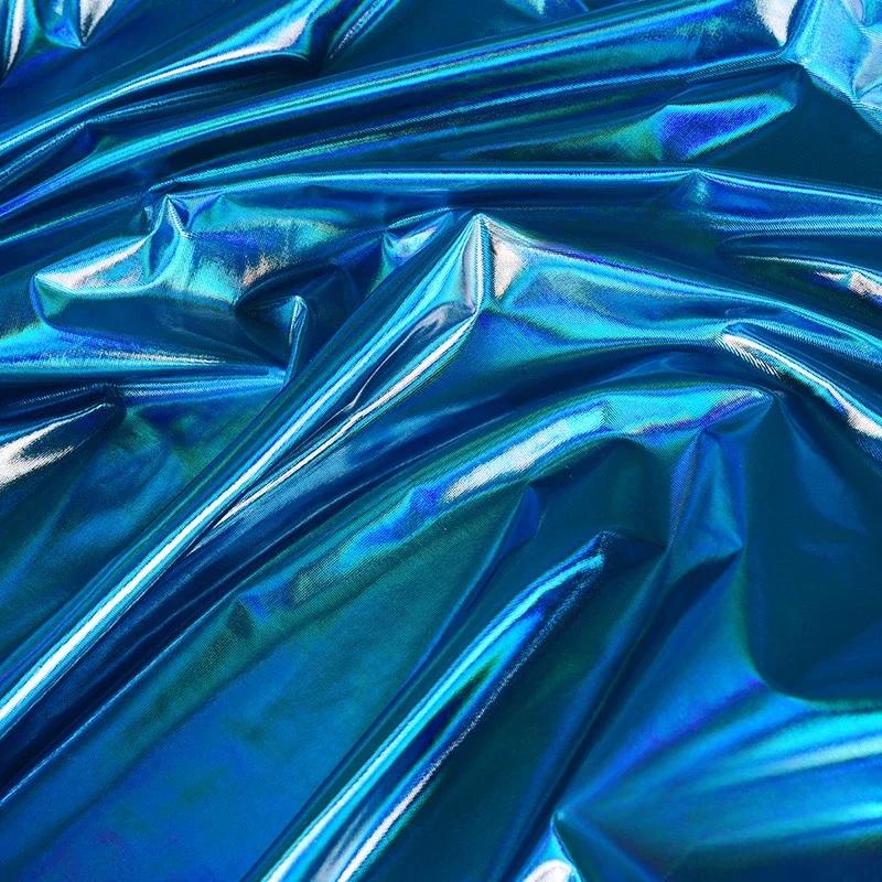 

100x150 см Высокоэластичная Глянцевая Спандекс Стрейч Бронзовая Ткань Для Свадебного Украшения Сценические Ткани Для Одежды 100x150cm