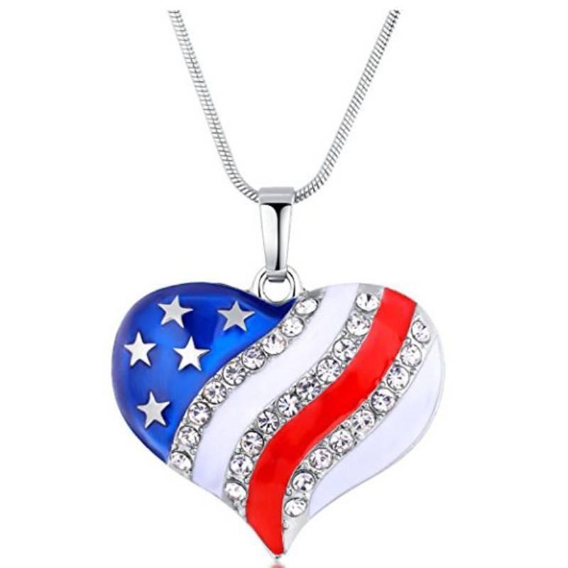 Fashionable Alloy Heart Star Necklace Blue Gender-neutral Clavicle Chain