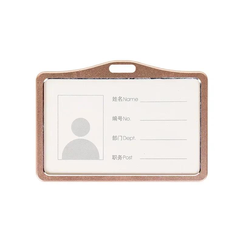 Student Retractable Badge Reel ID Card Holder Cover Case Nurse Badge Lanyards Fashion Metal Card Holders Set for Women Men
