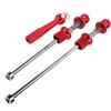 Langlebige Aluminiumlegierung Schnellspannachsen Diebstahlschutz Schwarz&Rot Fahrradachsen-Set Räder-Sicherung Fahrradteile