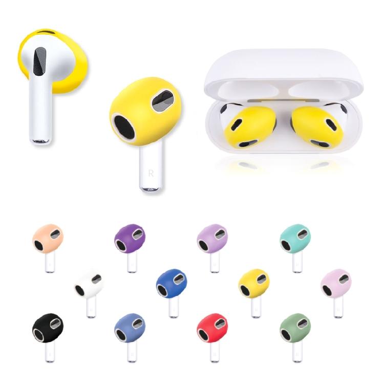 Silicone Case Pads for Pods 3 Earbuds Ear Caps Headphones Solid Color