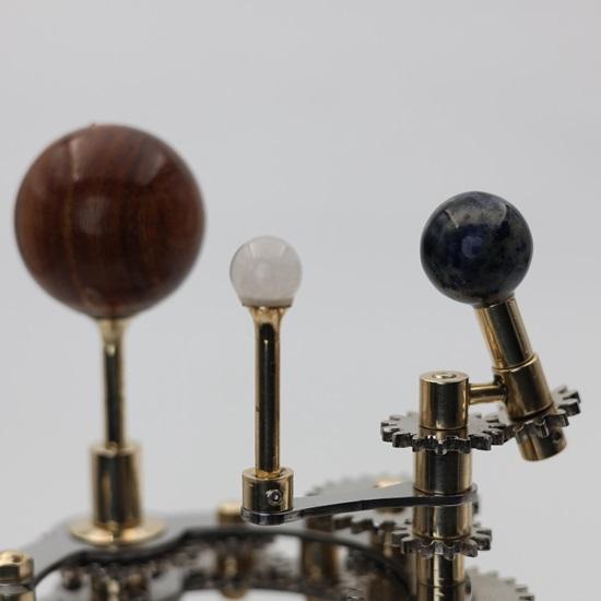 17.78 Cm Mini Orrery, A Premium Home Décor Artpeice, Solar System with Semi Precious Stone, Prefect Present Idea for Various Occasions