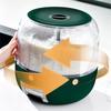 Household Grains Storage Container with 6 Unit Convenient Dry Cereal Organizers Bucket Sealed Rotating Rice Dispenser