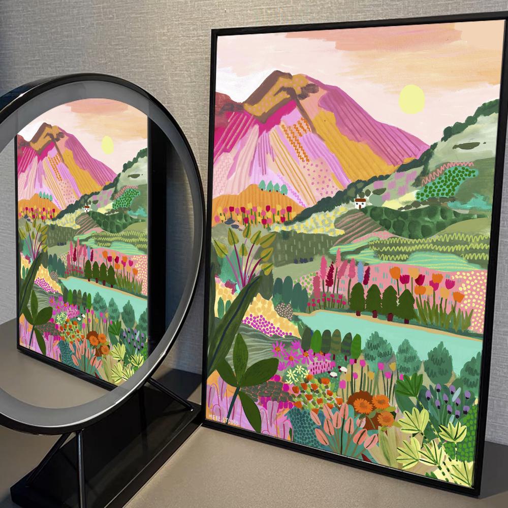 Neuseeland Blue Pools See Reise Gut Poster Kraftpapier Drucke Vintage Zuhause Zimmer Café Bar Kunst Wanddeko Ästhetisches Gemälde