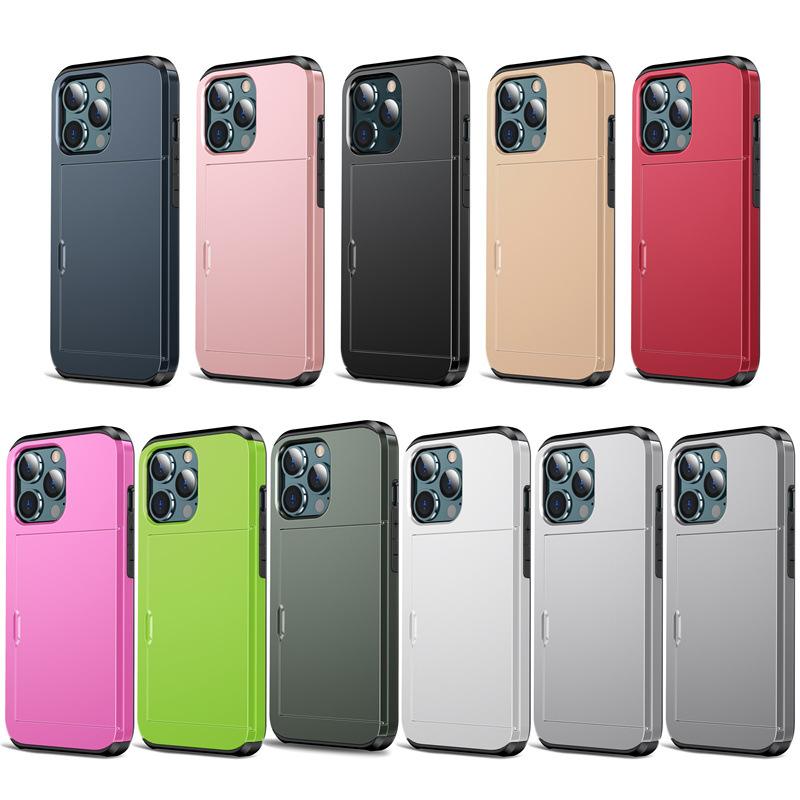 Applicable to iPhone17ProMax mobile phone case, Apple 16 card slider cover armor Samsung S25 armor Note20