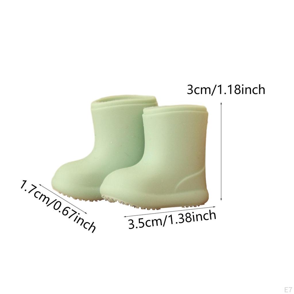 Bottes de pluie pour poupées, accessoires pour 1/12, mignonnes, imperméables, robustes, souples, Ob11