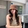 Summer new seaside vacation sunshade sunscreen hat women's lace flower splicing bucket hat fashionable foldable cool hat