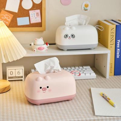 Tissue Holder Dispenser Household Great Capacity Large Caliber Smooth Edge Portable Storage Tissue Cartoon Cute Cat Shape for Ho