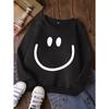 European Sizes Kids' Stylish Round-Neck Sweatshirt, Casual Print Top