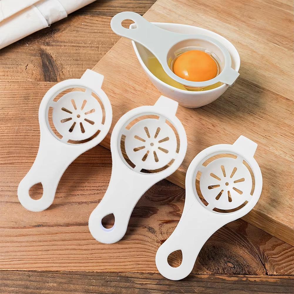 Egg Yolk Separator Divider White Plastic Convenient Household Eggs Tool Filter Cooking Baking Kitchen Accessories 4pc/lot