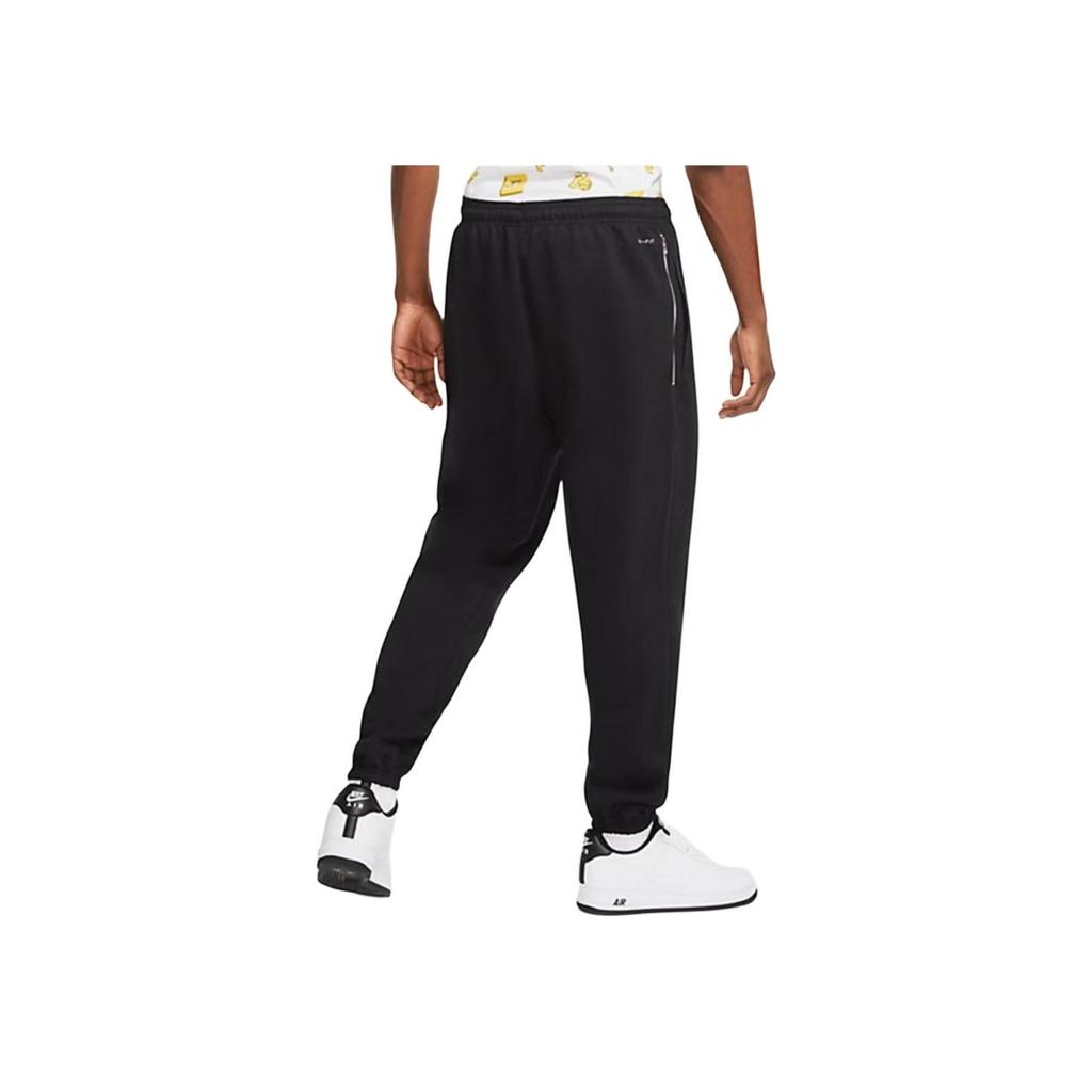 Nike American Street Style Solid Color Logo Print Versatile Long Sleeve Hoodie With Drawstring Cuffed Pants Casual Sports Suit DX1362-010+CK6366-010