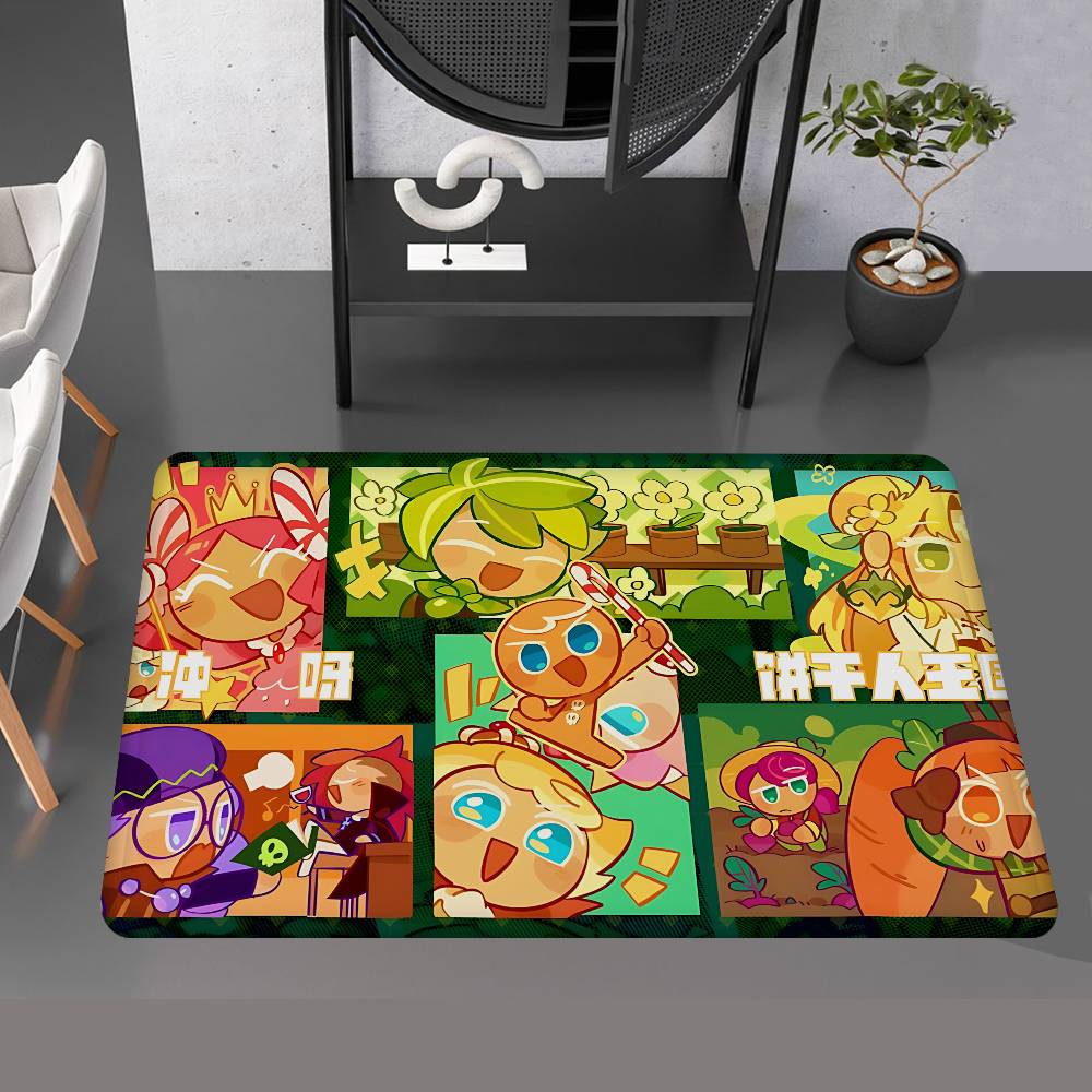 Mobile Game Cookie Run Kingdom Floor Mat INS Style Soft Bedroom Floor House Laundry Room Mat Anti-skid Household Carpets