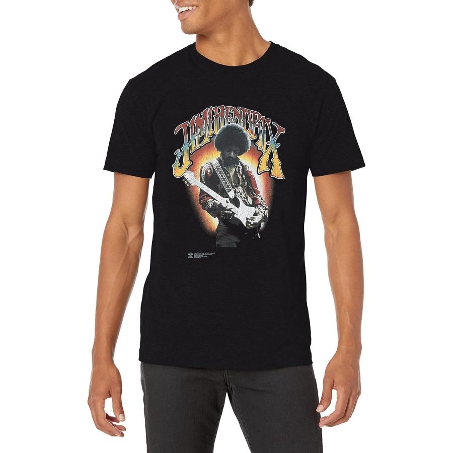 Jimi Hendrix 1960 s Psychedelic Musical Icon Jammin on Guitar T-Shirt Tee XXXXXL разноцветный