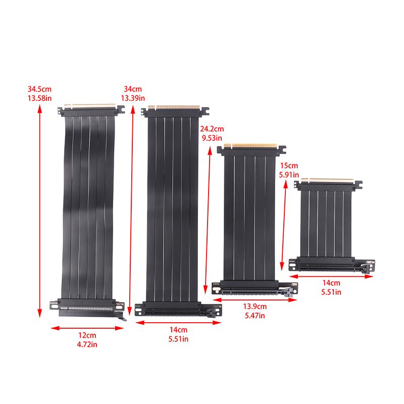 Full Speed PCIE 3.0 4.0 16x Riser Cable Graphics Card Extension Cable PCIE Express GPU Expansion Card Riser Shielded Extender