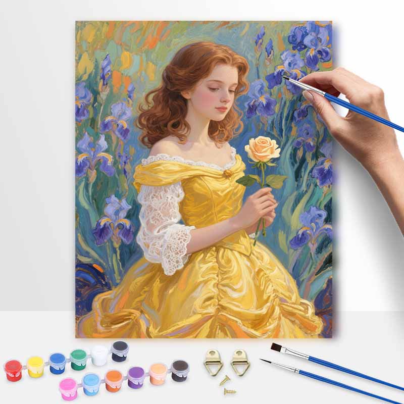 Disney Belle Princess Digital Oil Painting Art Kit Hand Painted Home Decor 20x30cm