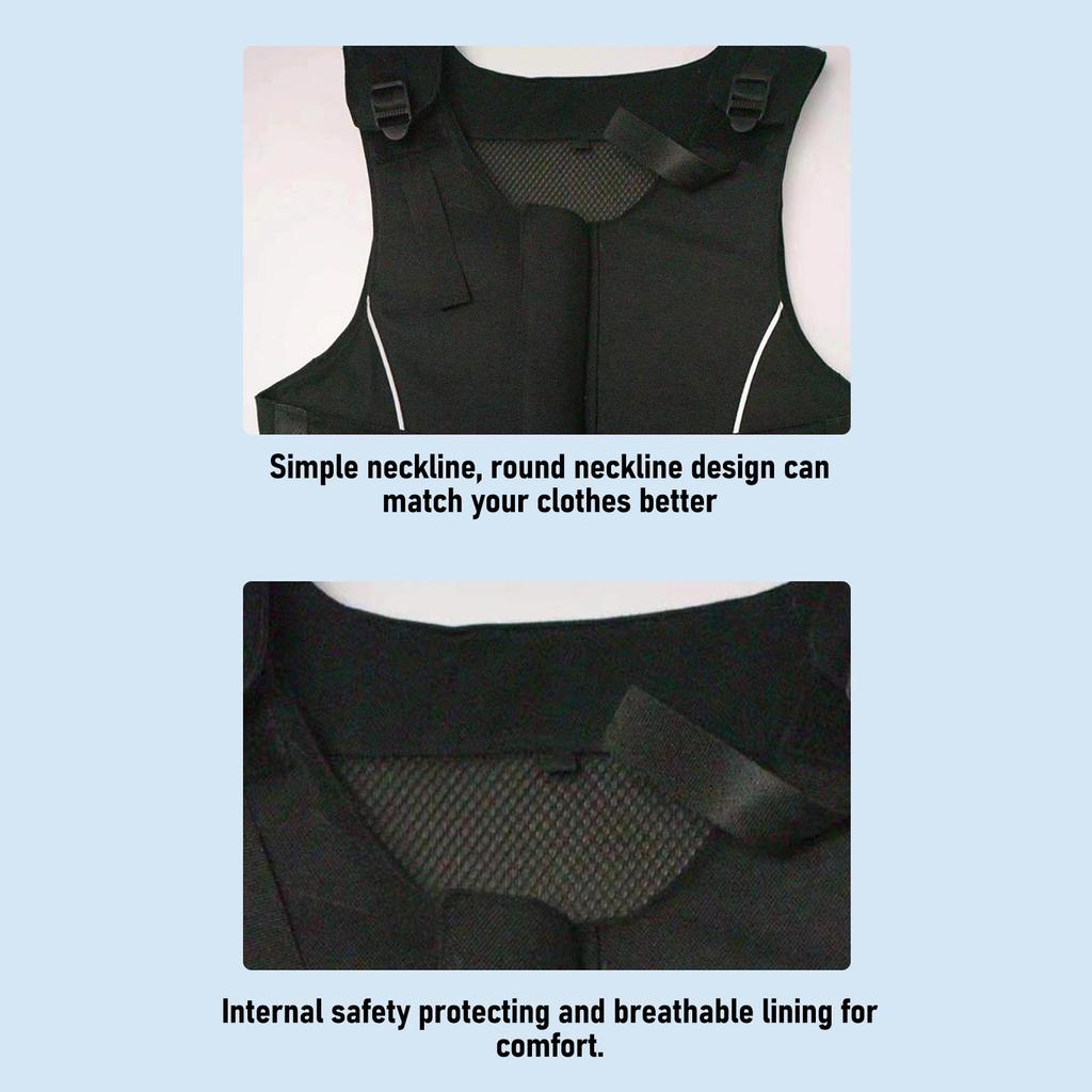 Equestrian Vest Safety EVA Shock Absorbing Foam Padded Horse Riding Protective Vest for Equestrian Equipment XL for Height 1.8m/5.9ft