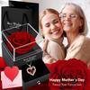 Luxuriöse Halsketten mit Anhänger aus rotem Zirkon mit Geschenkbox in Rosenform für Freundin, Frauen, Ich liebe dich-Geschenke, Trendiger Hochzeitsschmuck