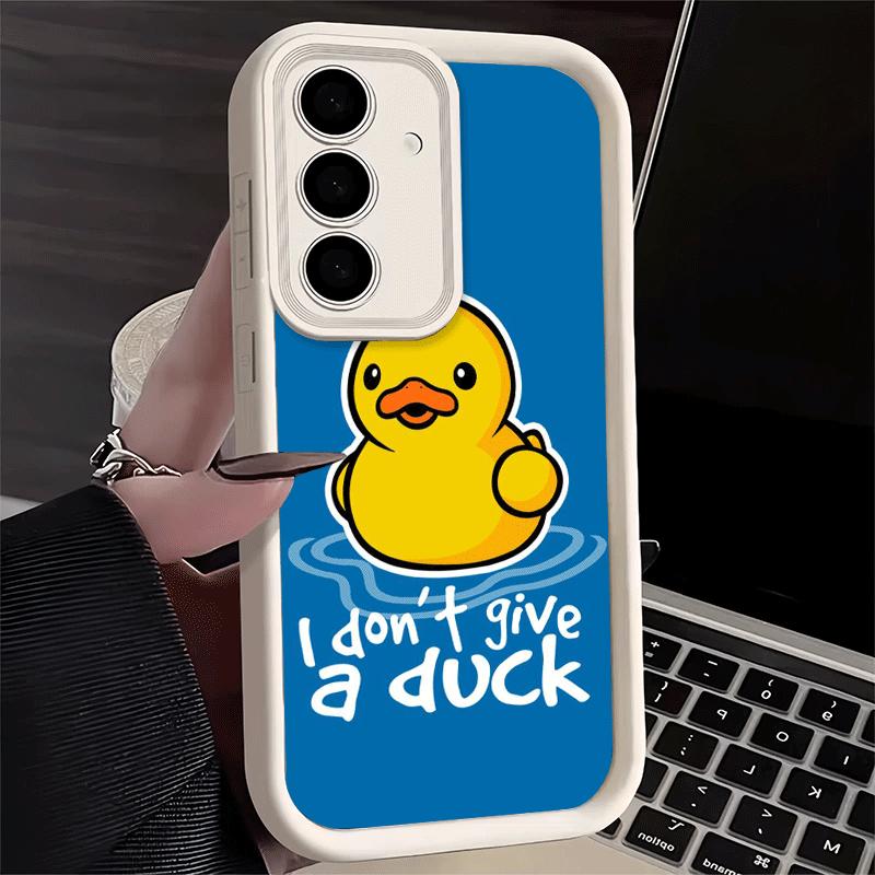 Phone Case for Samsung Galaxy S26 S25 Ultra S24 FE Funny Cute Cartoon Duck Shell S23 Plus S22 + S21 S20 5G Soft Silicone Funda