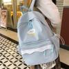 Cartoon Women's Backpack Student Large Capacity School Bag Color Block Campus Backpack