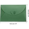PATIKIL Gift Card Envelopes, 50 Pack Heart Shaped Clasp Photo Gift Card Holders Mini Envelope for Birthdays Weddings, Dark Green