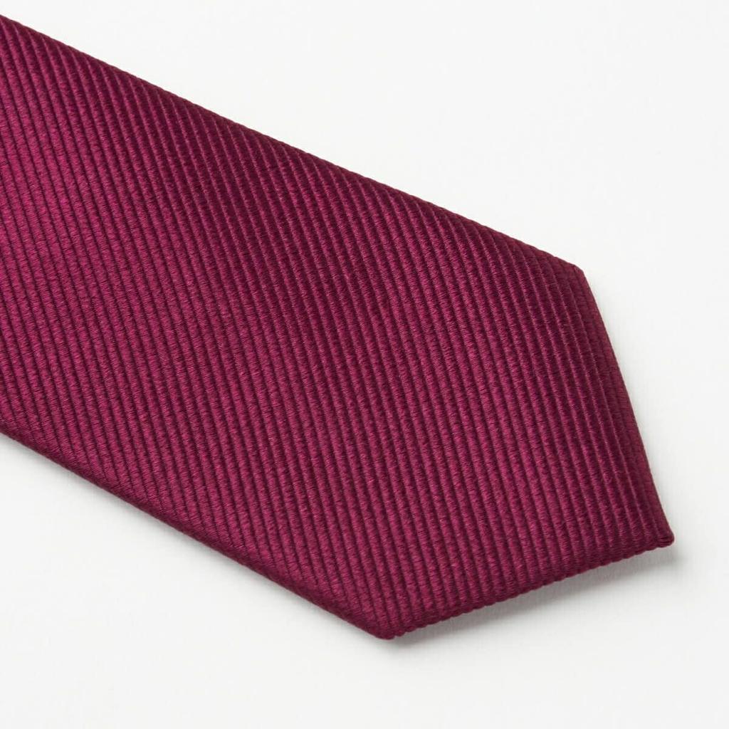 [Ogier] Men's Narrow Tie, 100% Silk, Solid Woven Pattern, Gift, Present, Business, Stylish