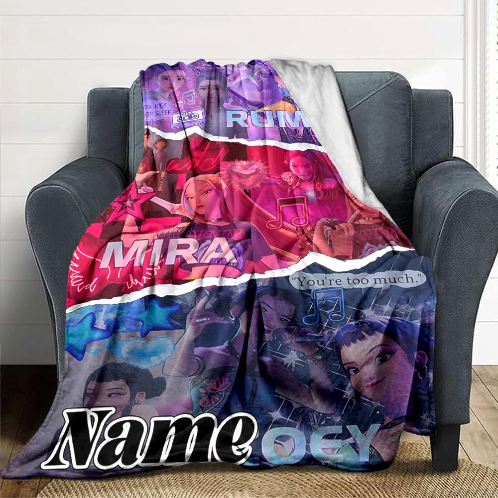 Custom Name Name'S Dynamic Duo Party Blanket For Couch Bed Plush Cozy Fuzzy Blanket Super Soft Warm Blankets For Fall And Winter 0916208
