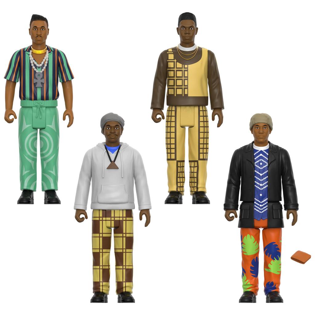 Super7 A Tribe Called Quest Reaction Figures Wave 01 The Instinctive Journey of the People and the Path of Rhythm Action Figures - (4-Pack)