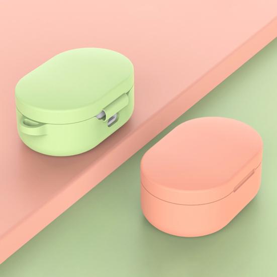 Wireless Bluetooth-compatible Earphone Anti-fall Protective Silicone Case Storage Cover with Carabiner for Redmi AirDots 3