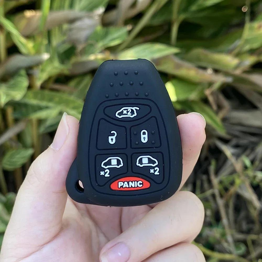 

For 2004 2005 2006 2007 Dodge Chrysler Grand Voyager Town & Country Silicone Car Key Cover Protector Case Keychain accessories чёрный