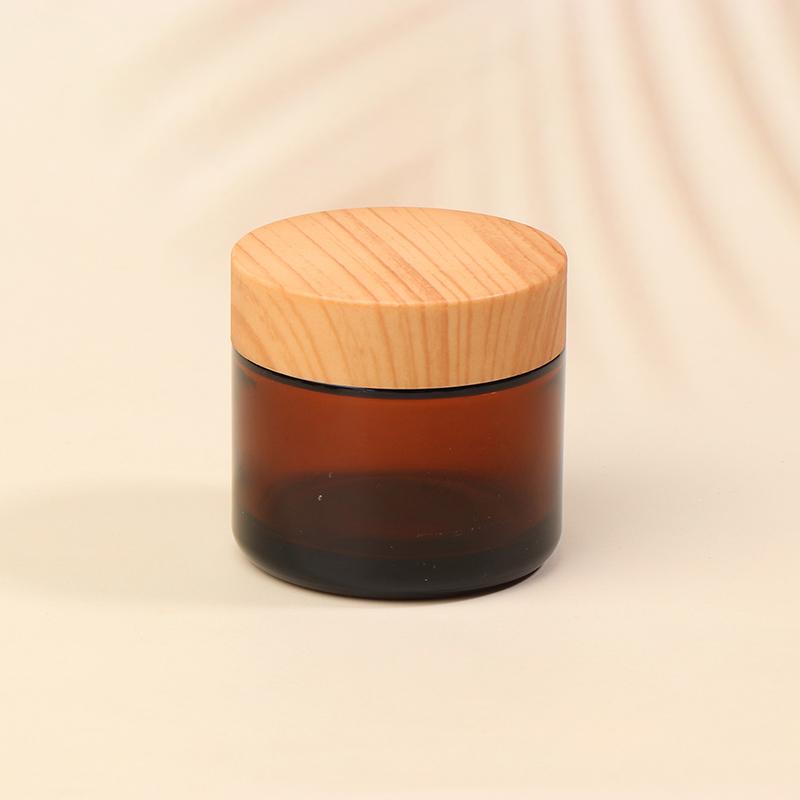 5/10/15/20/30/50/60/100G Dark Tan Cream Bottle Glass Separate Bottle Face Cream Eye Cream Box Travel Empty Cosmetic Container