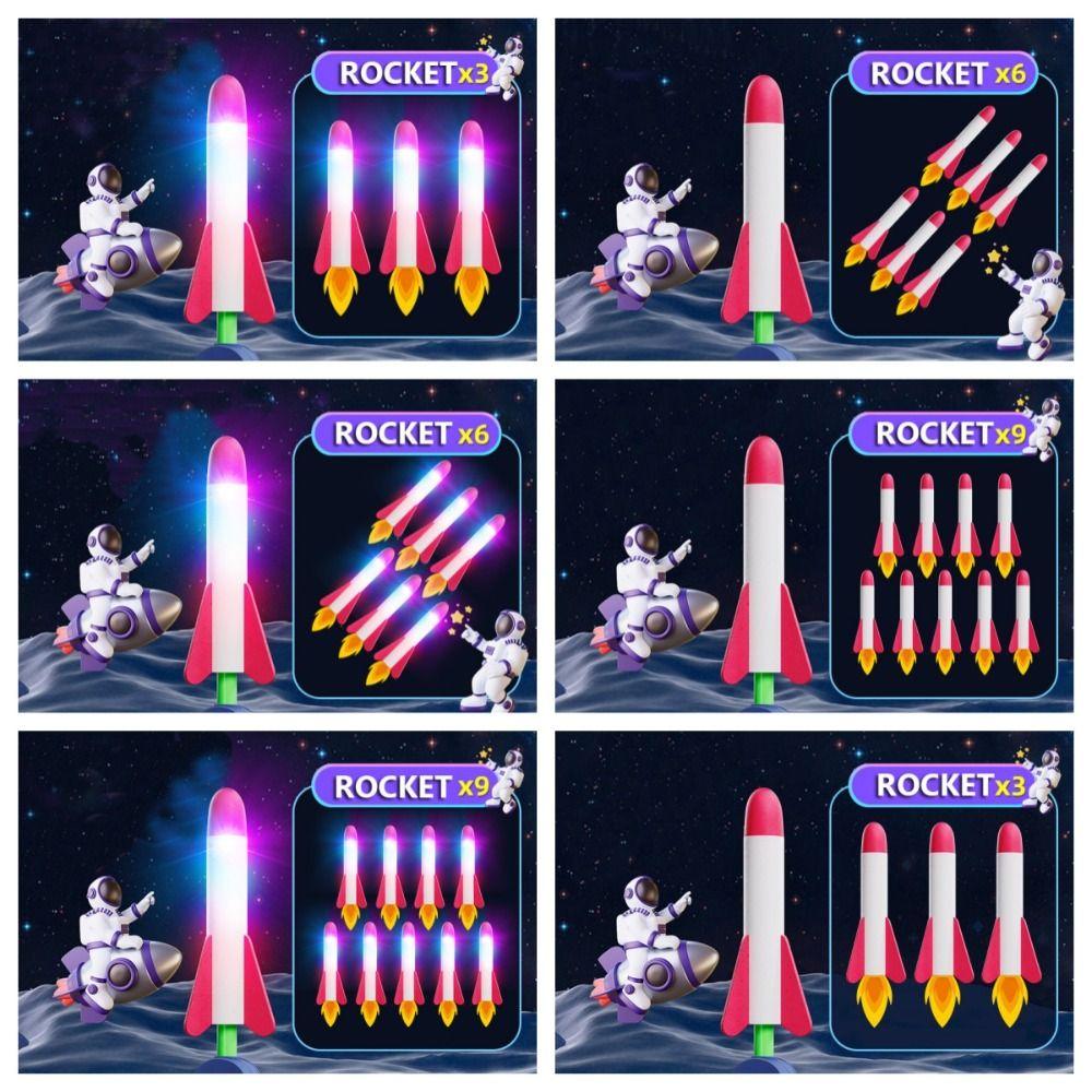 Plastic Rocket Launcher Foot Pump Stomp Rocket Toy Creative   Boys